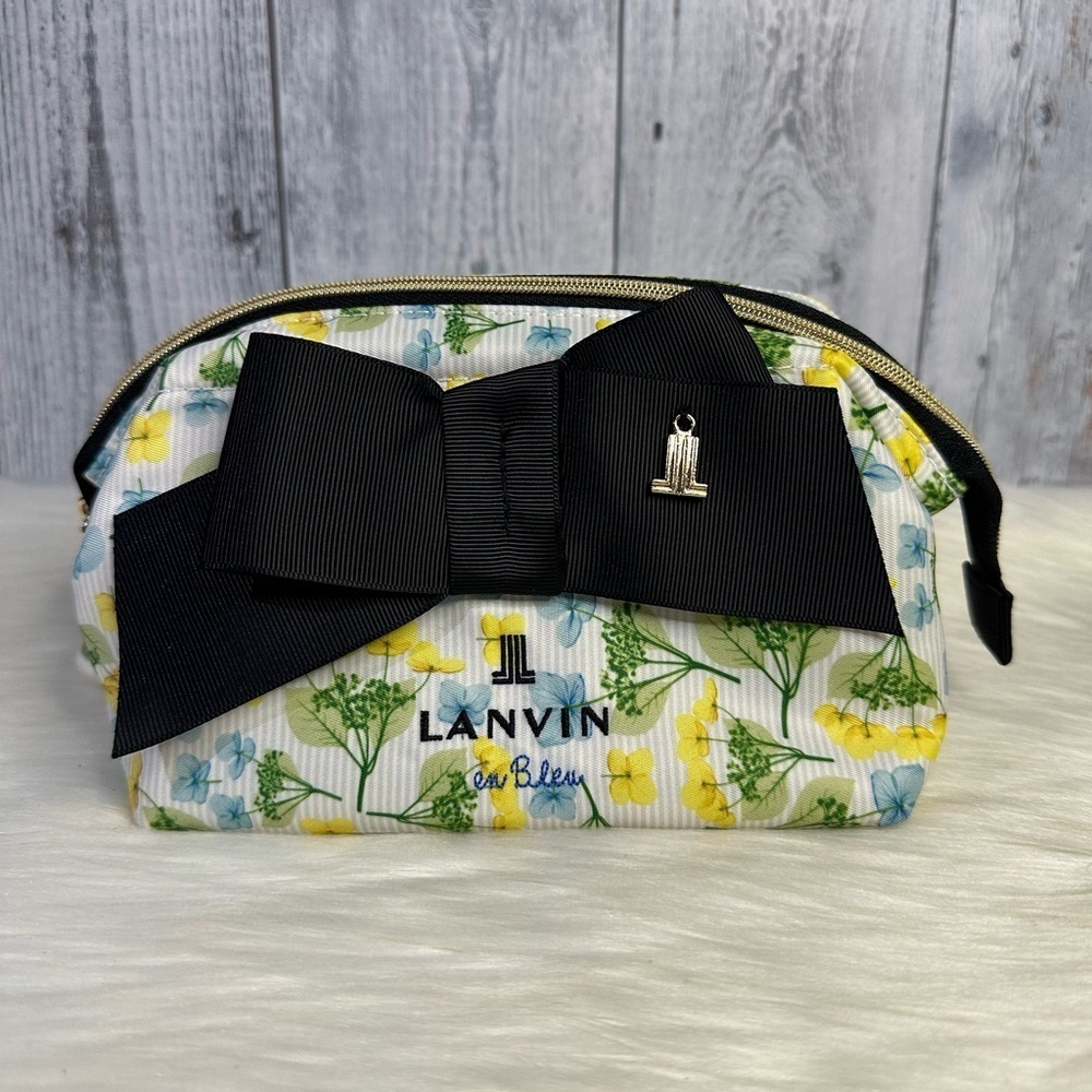 LANVIN floral cosmetic pouch